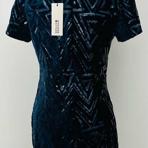 Formal cocktail dress - Size Medium - Navy - NWT - Molly Bracken - Picture 3 of 6